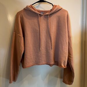 Light Brown Cropped Hoodie